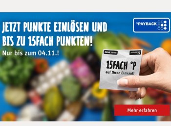 Rewe: 7,5 Prozent Rabatt online und offline via Payback