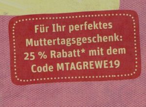 Rewe: 25 Blumen-Rabatt zum Muttertag, bis Ende Mai nutzbar