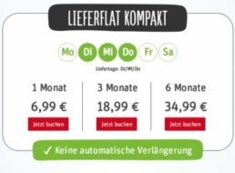 Rewe: Lieferflat ohne automatische Verlängerung ab 5,83 Euro im Monat