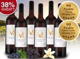Ebrosia: 6er-Paket Parker-Wein für 39,99 statt 65 Euro frei Haus