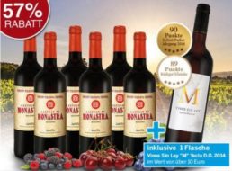 Ebrosia: Sieben Flaschen Rotwein (mit Parker-Wein) für 29,99 Euro frei Haus