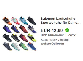 Salomon: Joggingschuhe für 42,99 Euro frei Haus für einen Tag