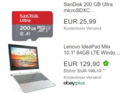 Sandisk: MicroSDXC mit 200 GByte für 25,99 Euro frei Haus