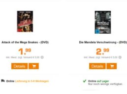 Saturn: DVDs und Blu-rays ab 1,99 Euro frei Haus