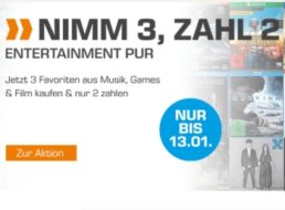 Saturn: 3-für-2-Aktion bei Filmen, Musik und Games