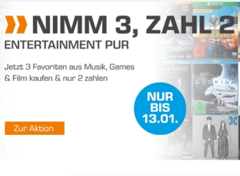 Saturn: 3-für-2-Aktion bei Filmen, Musik und Games