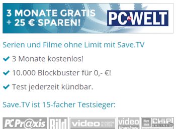 Drei Monate Save.TV für 0 Euro testen