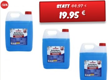 Dealclub: 15 Liter Scheibenfrostschutz für 19,95 Euro frei Haus