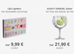 Allyouneed: Gin-Gläser von Schott Zwiesel  & LED-Lichtbox zum Schnäppchenpreis