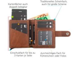 Dealclub: Geldbeutel mit RFID-Schutz und Schiebmechanismus für 39,90 Euro