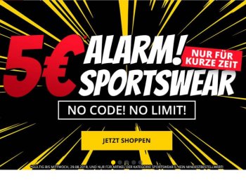 Sportspar: Fünf-Euro-Aktion mit Caps, Shirts und mehr
