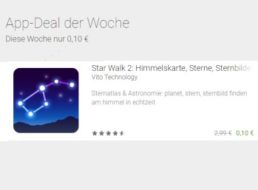Google Play: "Starlwalk 2" jetzt für 10 Cent statt 2,99 Euro