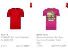 Outlet46: 111 T-Shirts und Tank-Tops ab 1,99 Euro frei Haus