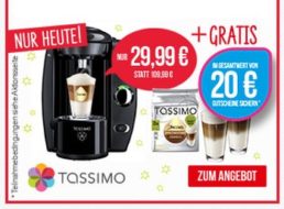Tassimo: Fidelia mit WMF-Gläsern und 20 Euro-Gutschein für 29,99 Euro