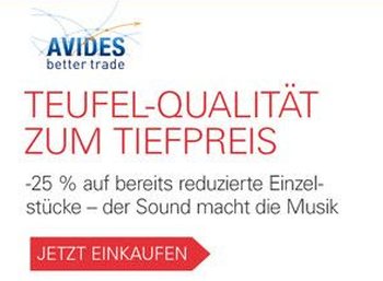 Teufel: 25 Prozent Rabatt auf reduzierte Einzelstücke - ab 18,37 Euro frei Haus