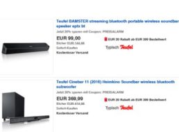 Ebay: Teufel-Produkte zu Bestpreisen dank "Preisalarm"-Gutschein