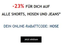 Tom Tailor: 23 Prozent Rabatt auf alle Shorts und Hosen