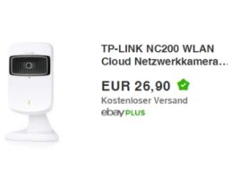 Ebay: Netzwerkkamera TP-Link NC 200 mit WLAN-Verstärker für 26,90 Euro
