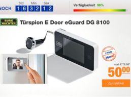 Plus: Türspion Burgwächter E Door eGuard DG 8100 für 50 Euro frei Haus