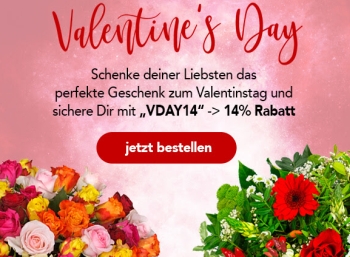 Valentinstag: 14 Prozent Rabatt auf bereits reduzierte Sträuße