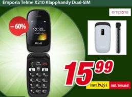 Völkner: Klapphandy Emporia Telme X210 für 15,99 Euro frei Haus