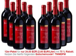 Weinvorteil: 12 Flaschen Merlot für 24 Euro plus Versand