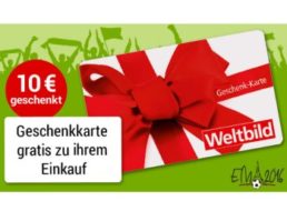 Weltbild: Geschenkekarte über 10 Euro zum Einkauf ab 40 Euro gratis