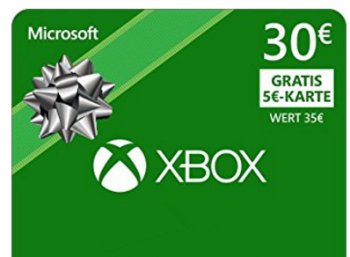 Xbox: Guthabenkarten im Wert von 35 Euro für 30 Euro