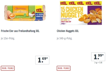 Lidl: XXL-Woche mit Großpackungen zu reduzierten Preisen ab 30. August