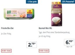 Lidl: XXL-Woche mit 4,5 Kilo Basmati-Reis für 6,99 Euro
